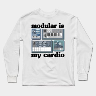 Analog Modular Is My Cardio Synthesizer Synth Sound Retro Long Sleeve T-Shirt